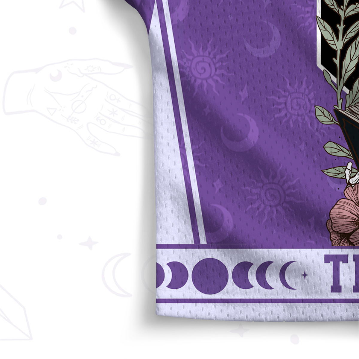 Purplehecate The Reader Skeleton Crop Sports Jersey