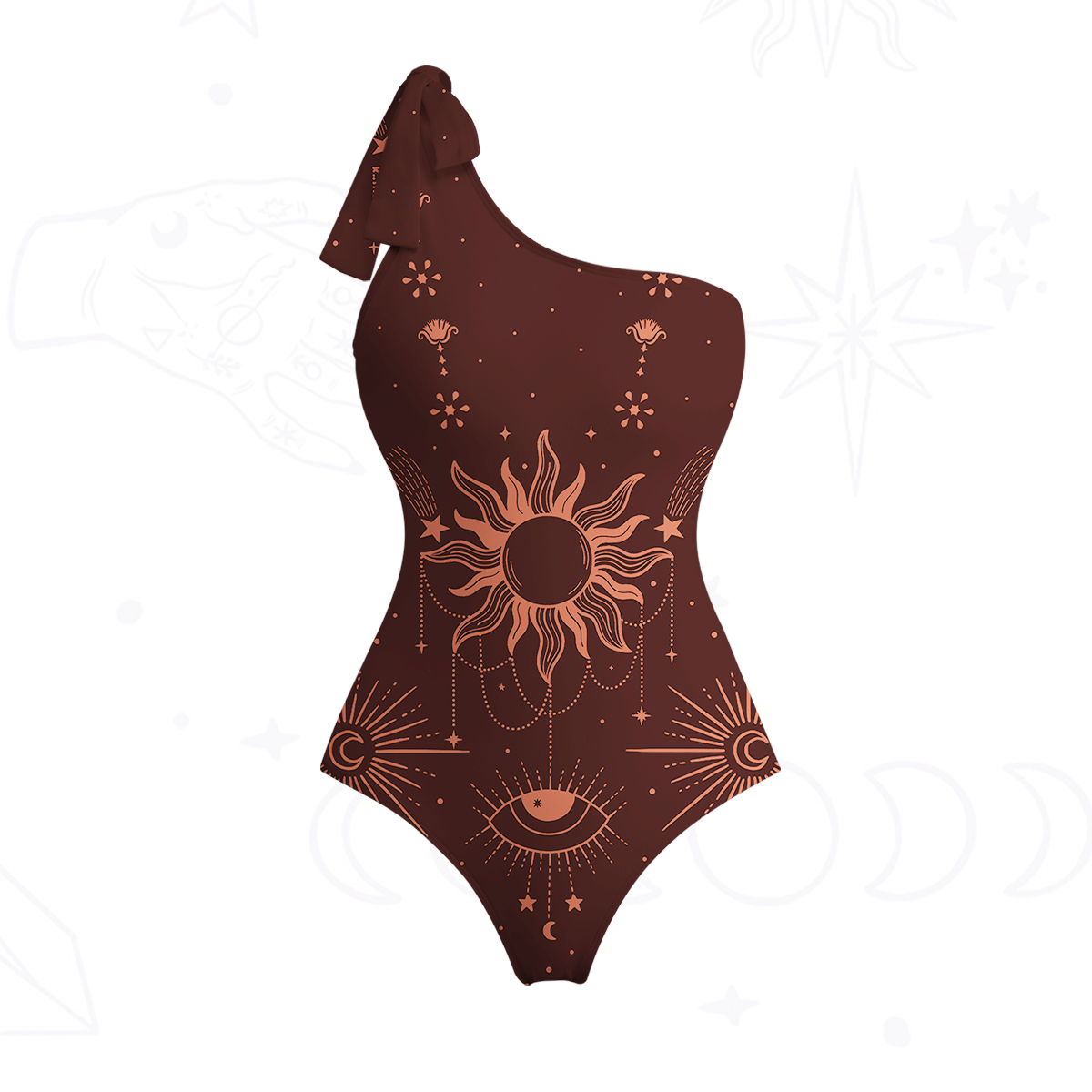 Purplehecate Solar Oracle One-Shoulder One-Piece Swimsuit