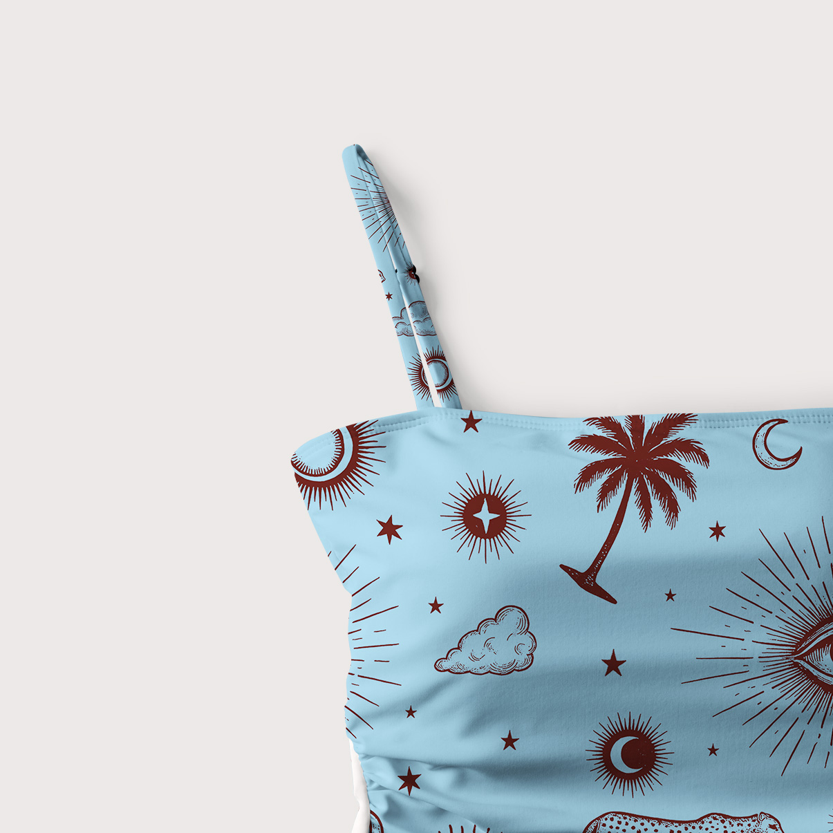 Purplehecate Eye of the Universe Slim-Strap Swimsuit