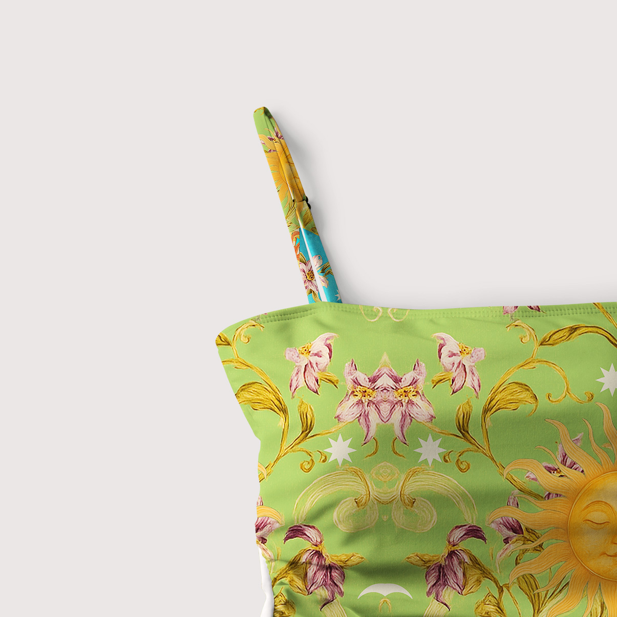 Purplehecate Sun Garden Slim-Strap Swimsuit