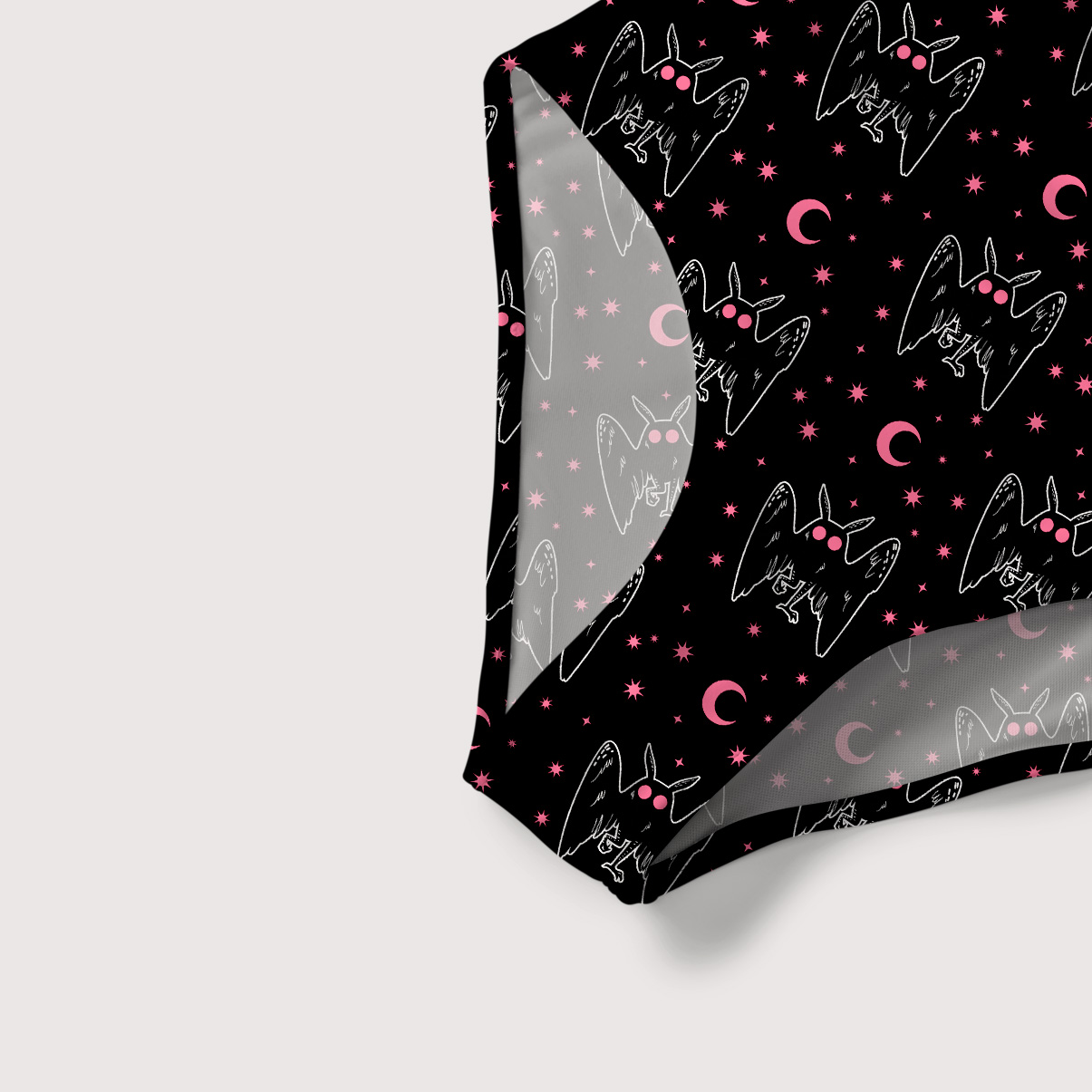 Purplehecate Witchy Mothman Night Slim-Strap Swimsuit