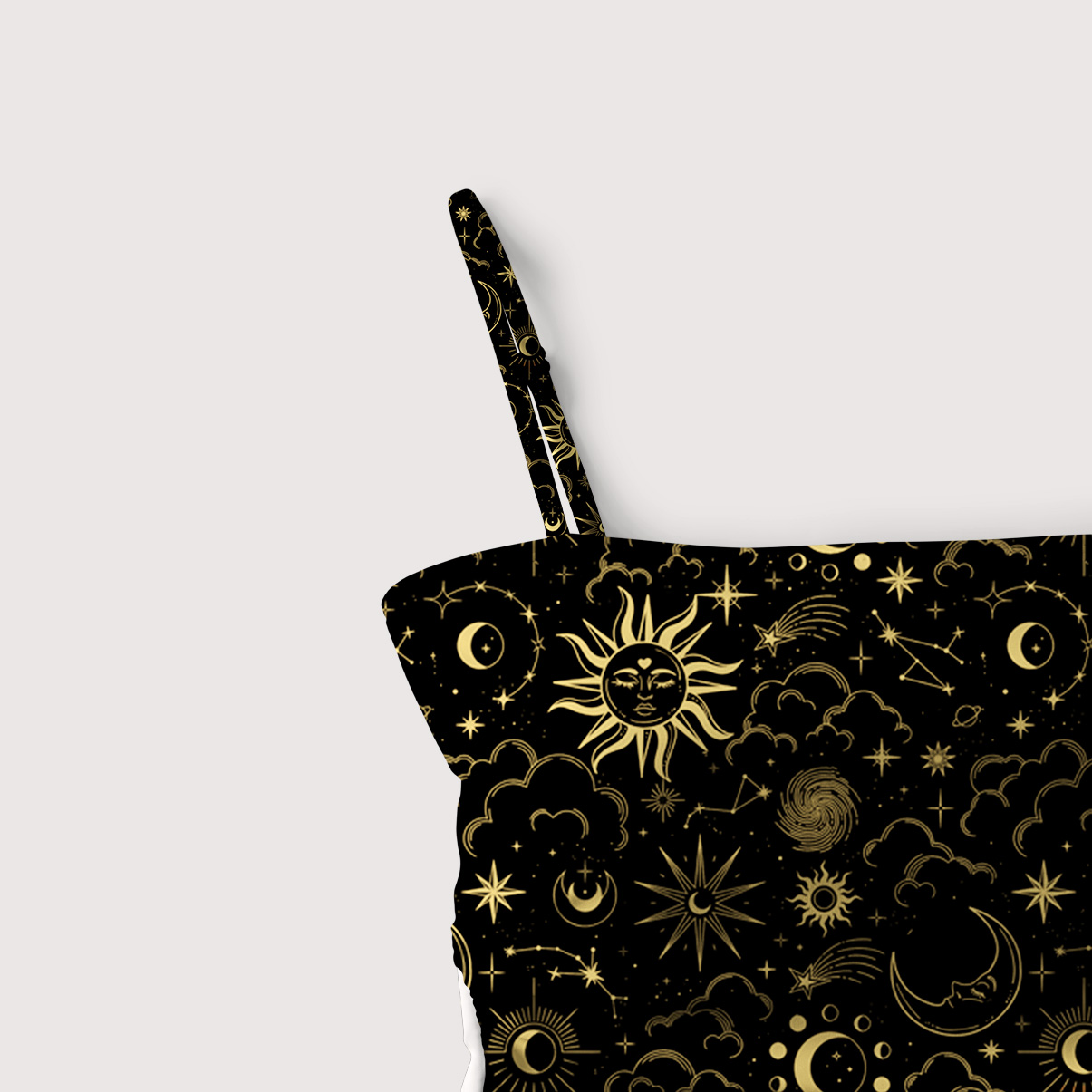 Purplehecate Mysterious Star & Moon Slim-Strap Swimsuit