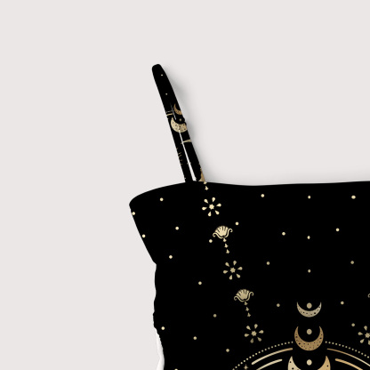 Purplehecate Celestial Sun and Moon Slim-Strap Swimsuit