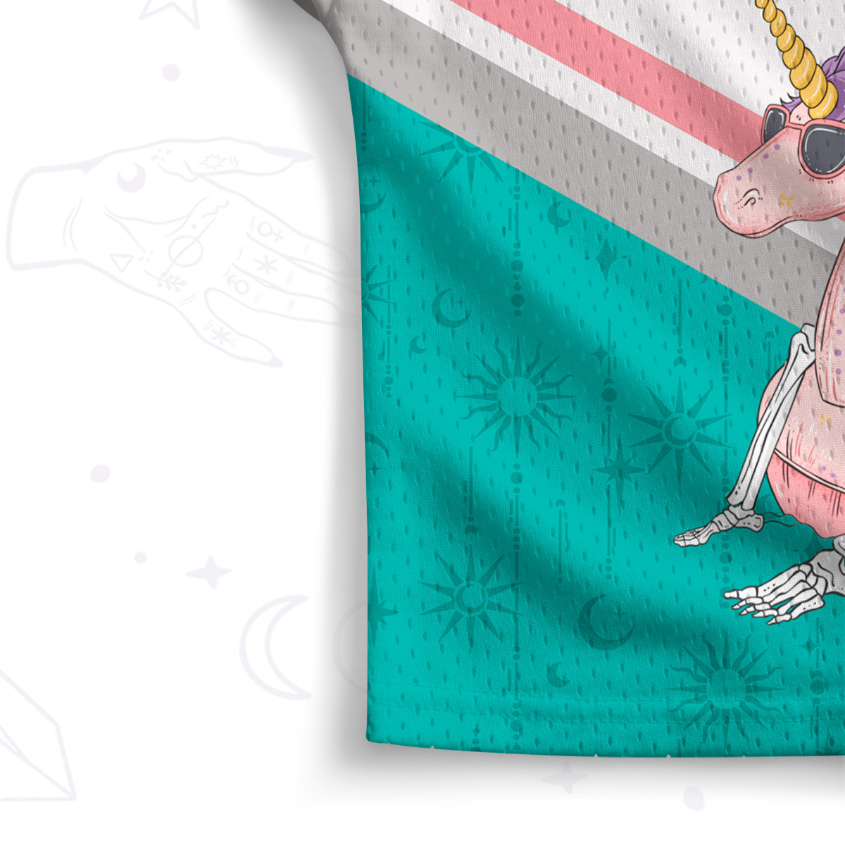 Purplehecate The Audacity Skeleton Crop Sports Jersey