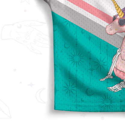 Purplehecate The Audacity Skeleton Crop Sports Jersey