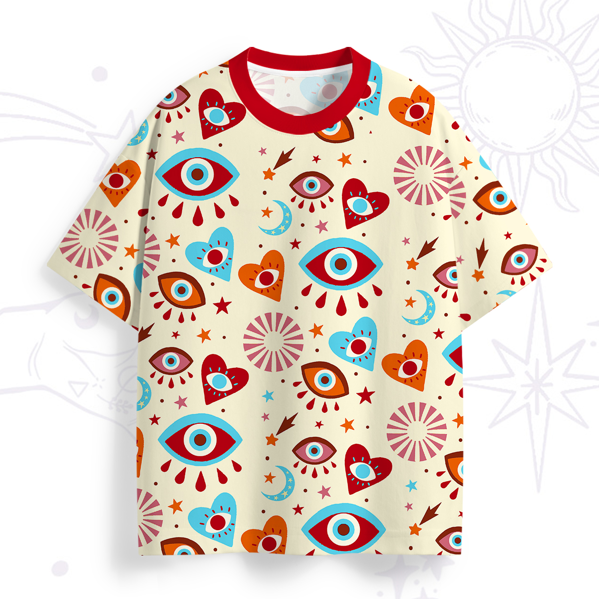 Purplehecate Protective Evil Eye Amulet All Over Print T-Shirt