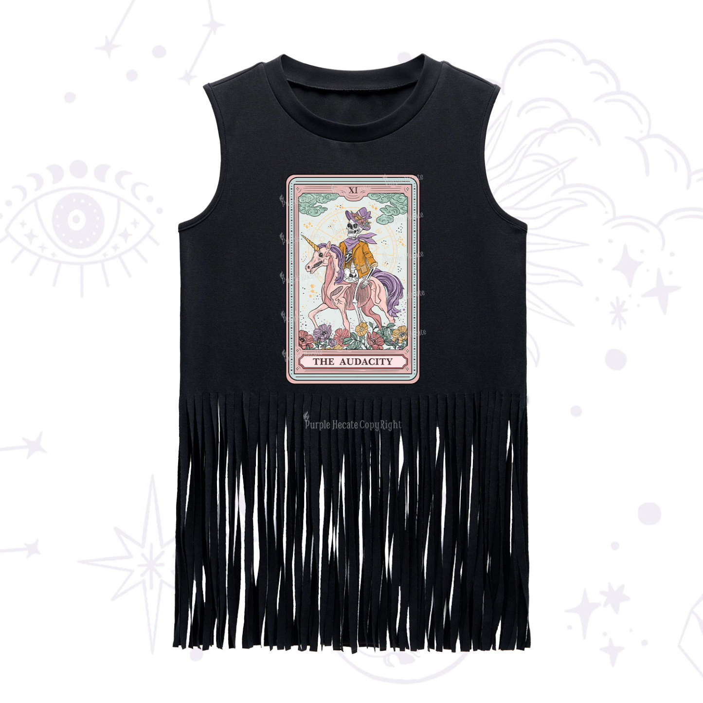 Purplehecate The Audacity Tarot Card Fringe Tank Top