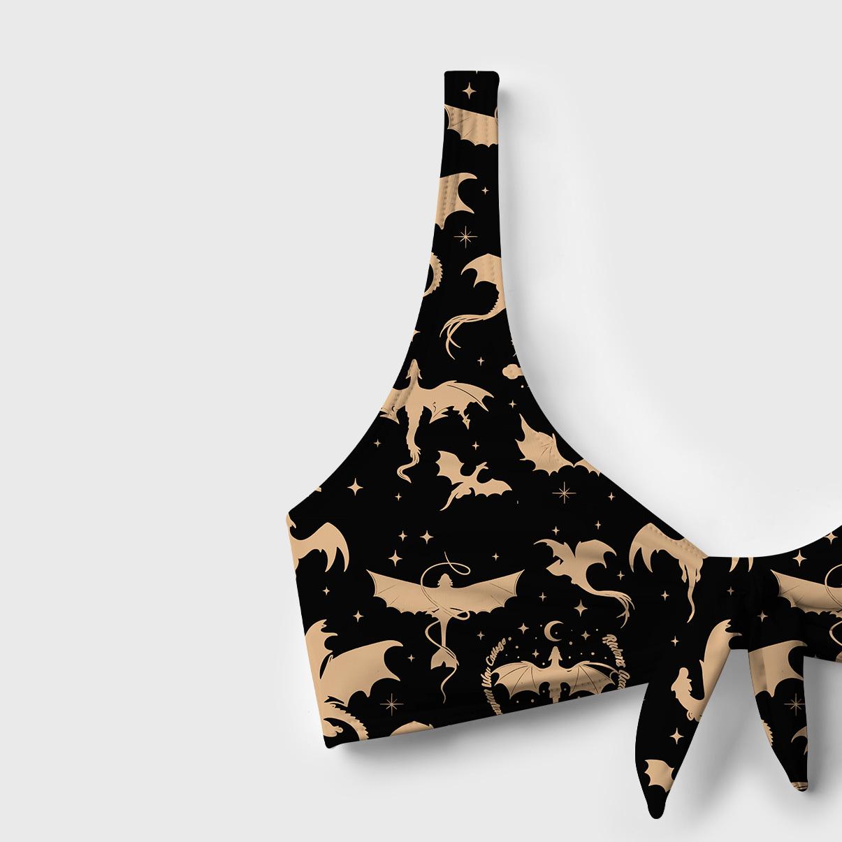 Purplehecate Fantasy Dragon Allover Versa-Tie Two-Piece Swimsuit