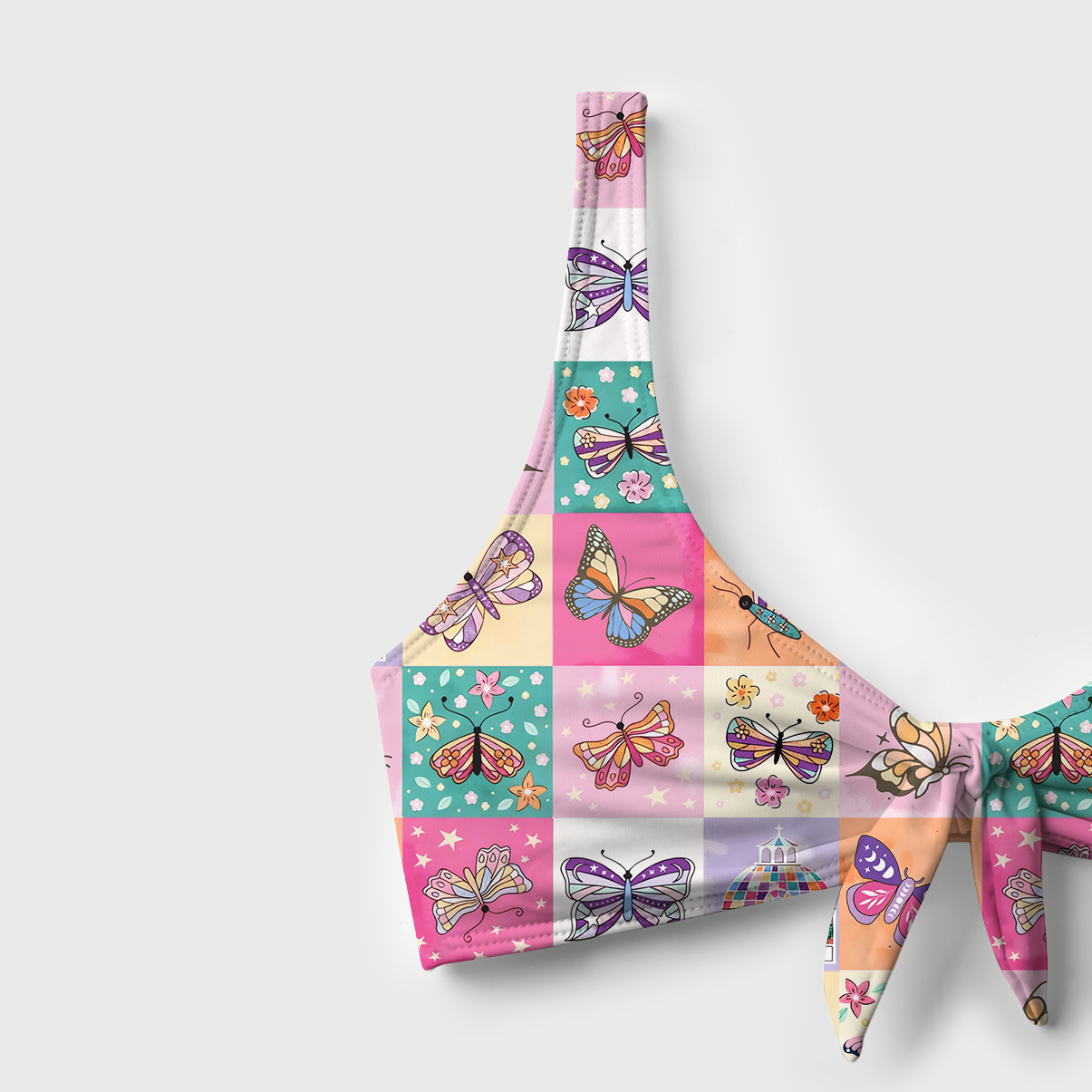 Purplehecate Dreamy Butterfly Garden Versa-Tie Two-Piece Swimsuit