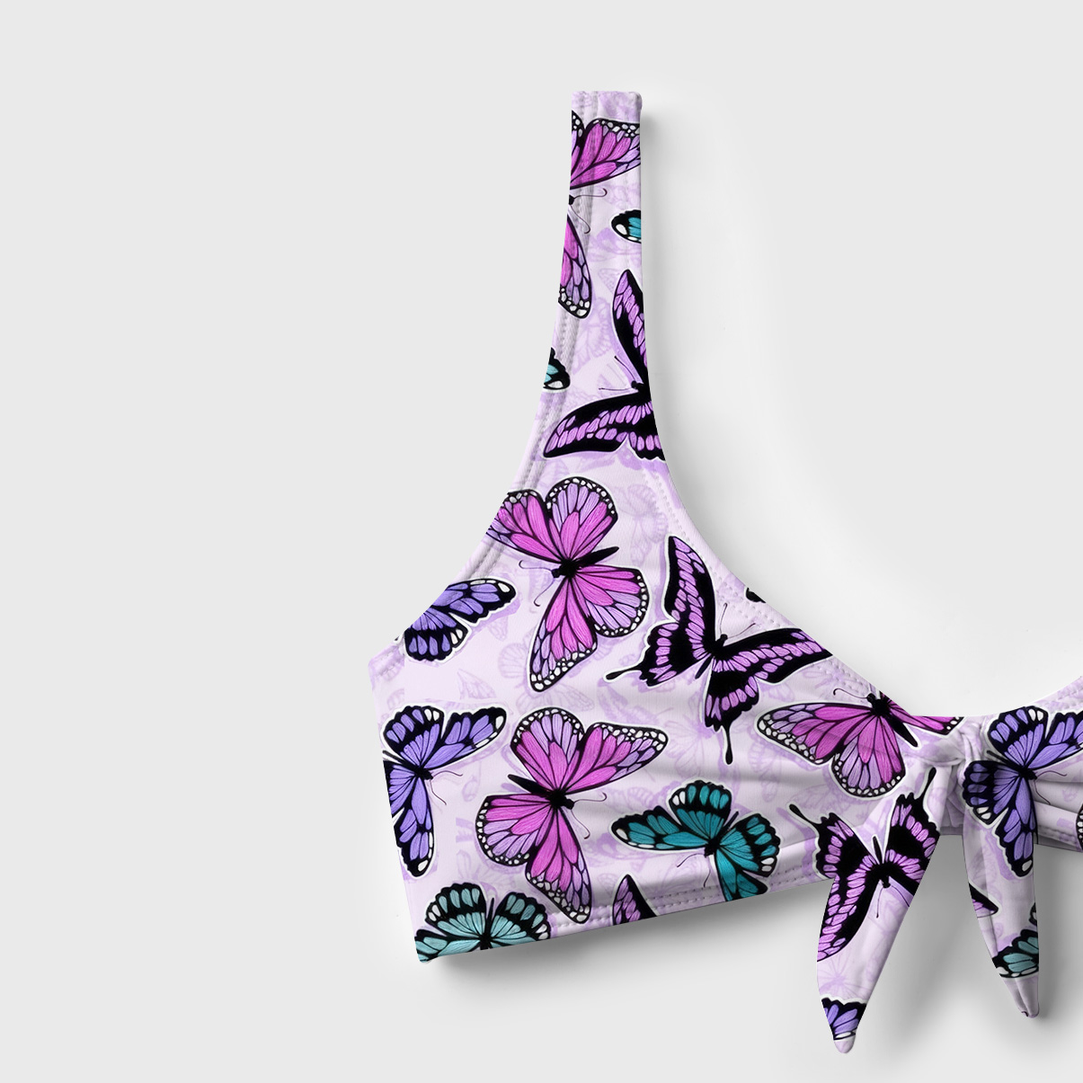 Purplehecate Whimsical Butterfly Versa-Tie Two-Piece Swimsuit