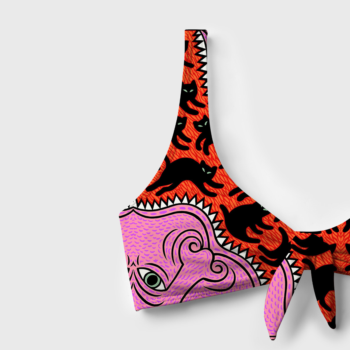 Purplehecate Cats for the Devil’s Feast Versa-Tie Two-Piece Swimsuit