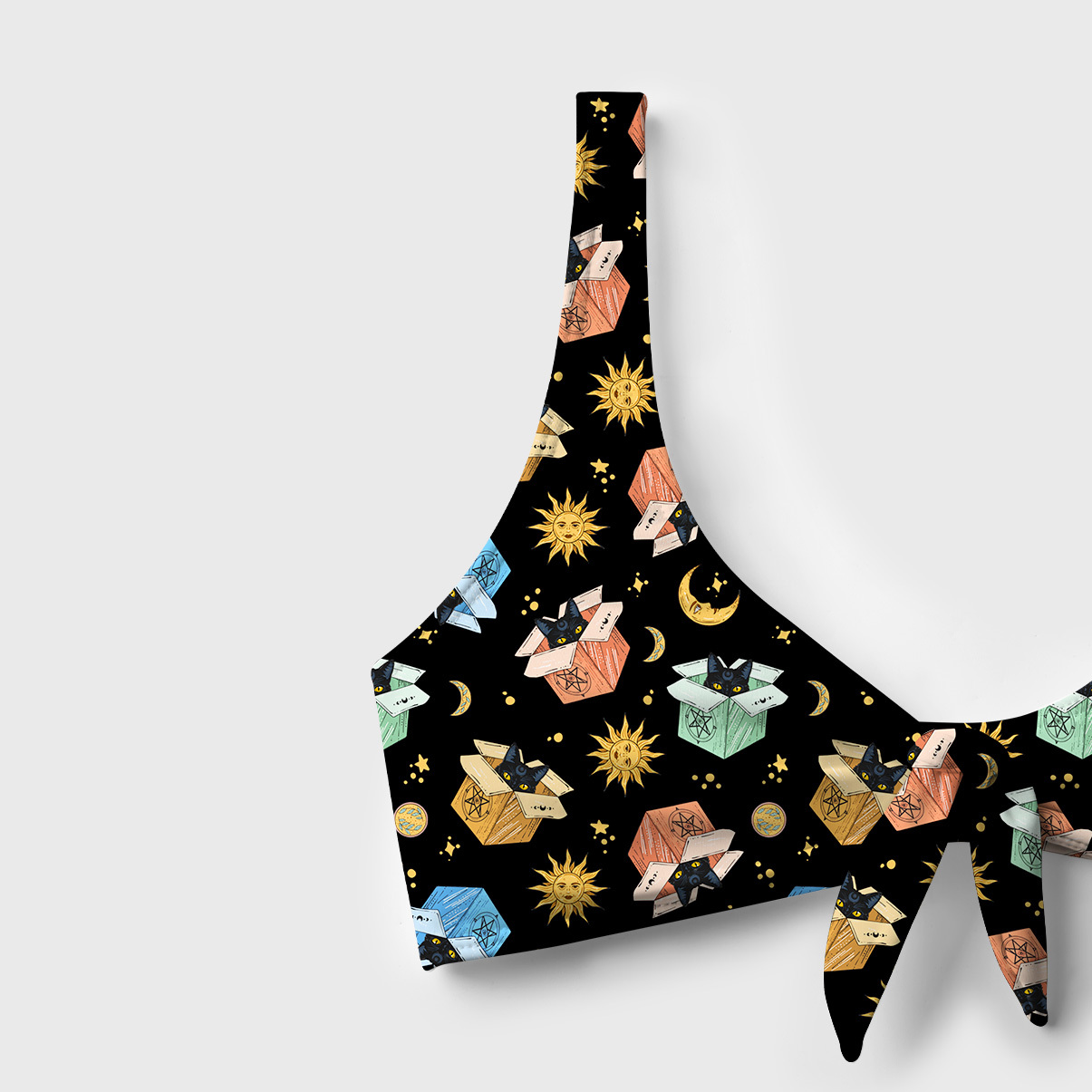 Purplehecate The Hermit Cat Versa-Tie Two-Piece Swimsuit