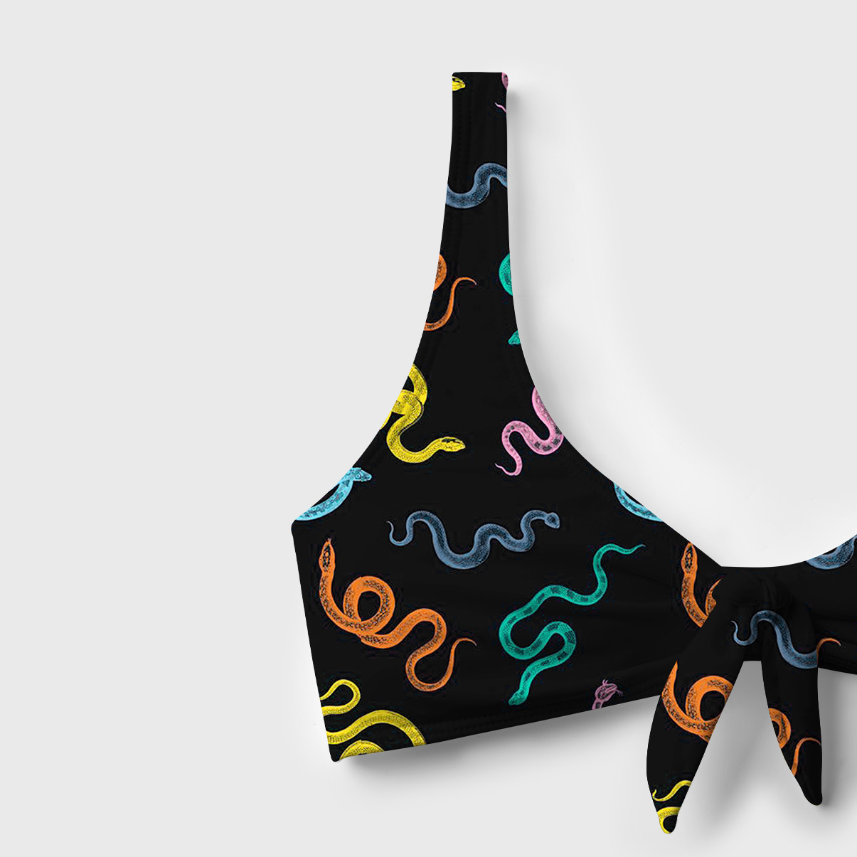 Purplehecate Colorful Trippy Snake Versa-Tie Two-Piece Swimsuit