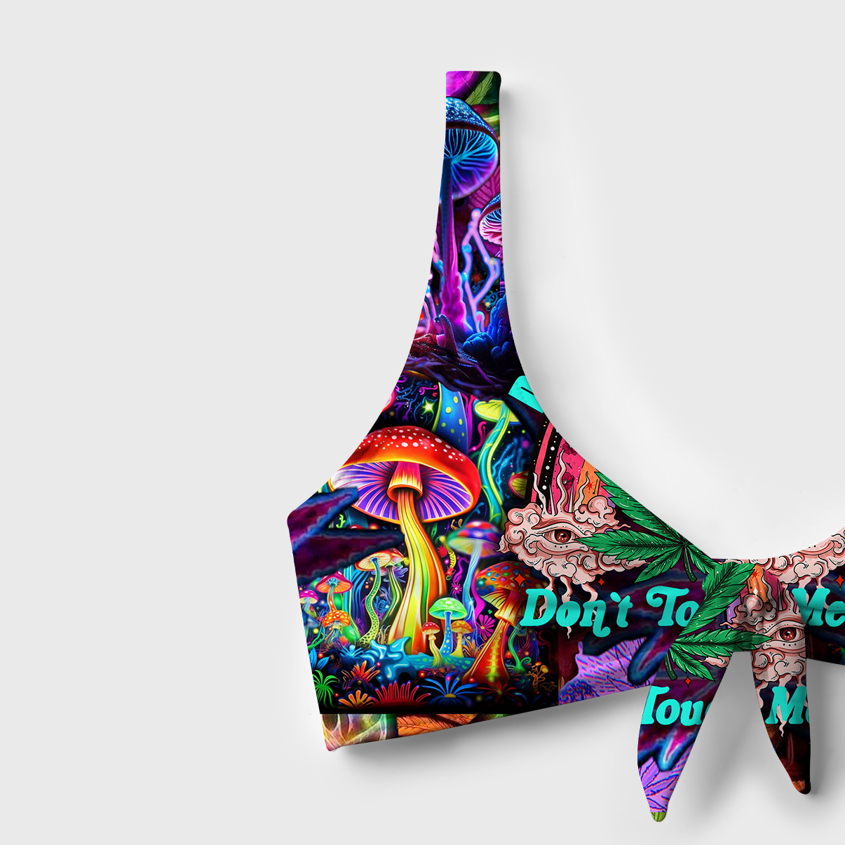 Purplehecate Drugs Not Hugs Don't Touch Me Versa-Tie Two-Piece Swimsuit