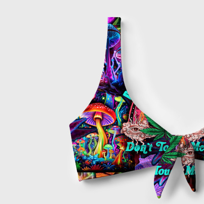 Purplehecate Drugs Not Hugs Don't Touch Me Versa-Tie Two-Piece Swimsuit