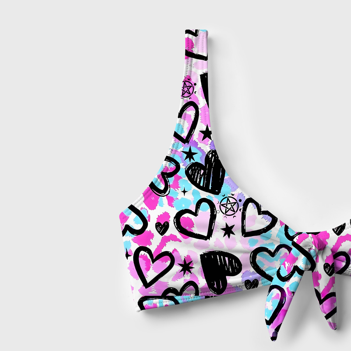 Purplehecate Heartful Magic Versa-Tie Two-Piece Swimsuit