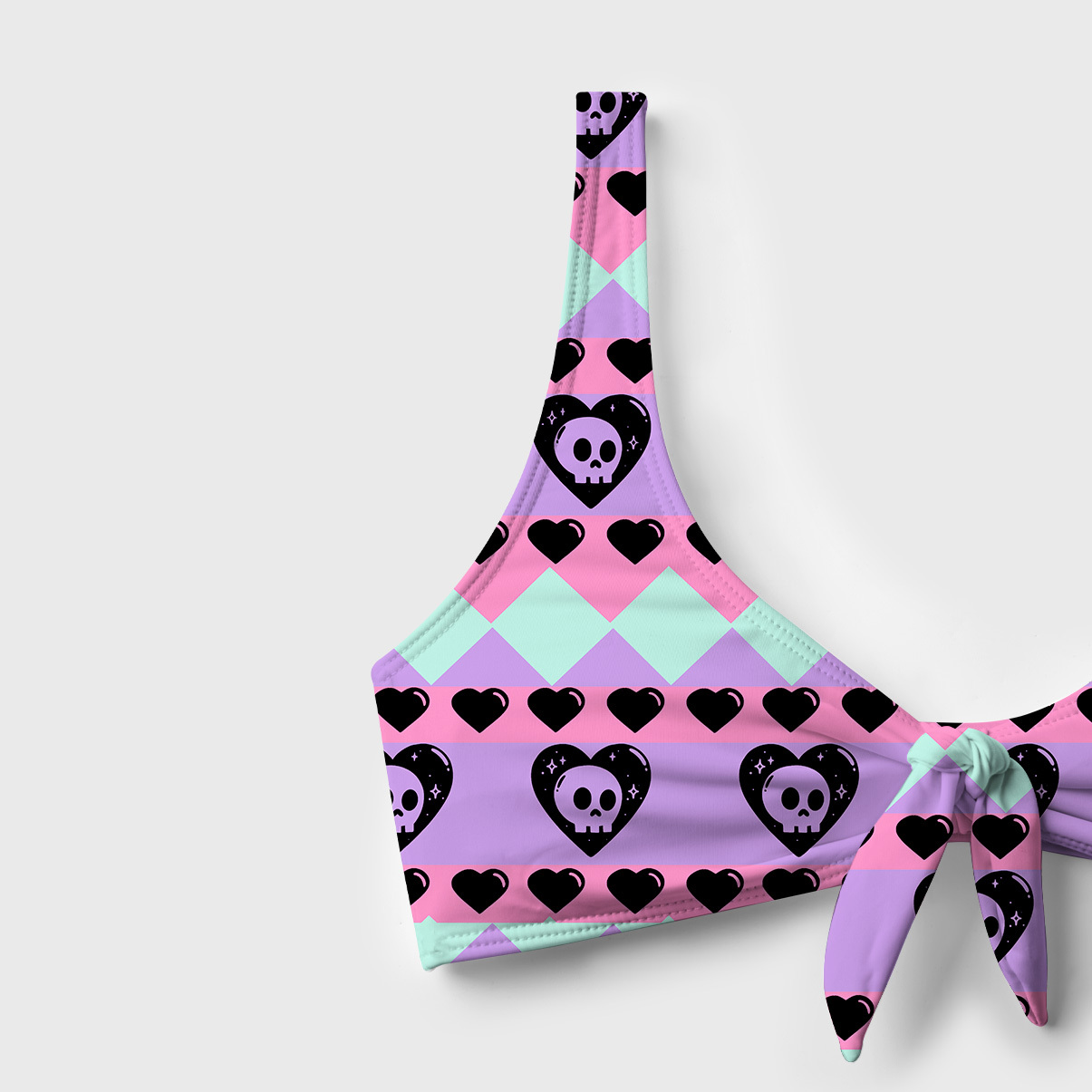 Purplehecate Heartful Magic Versa-Tie Two-Piece Swimsuit