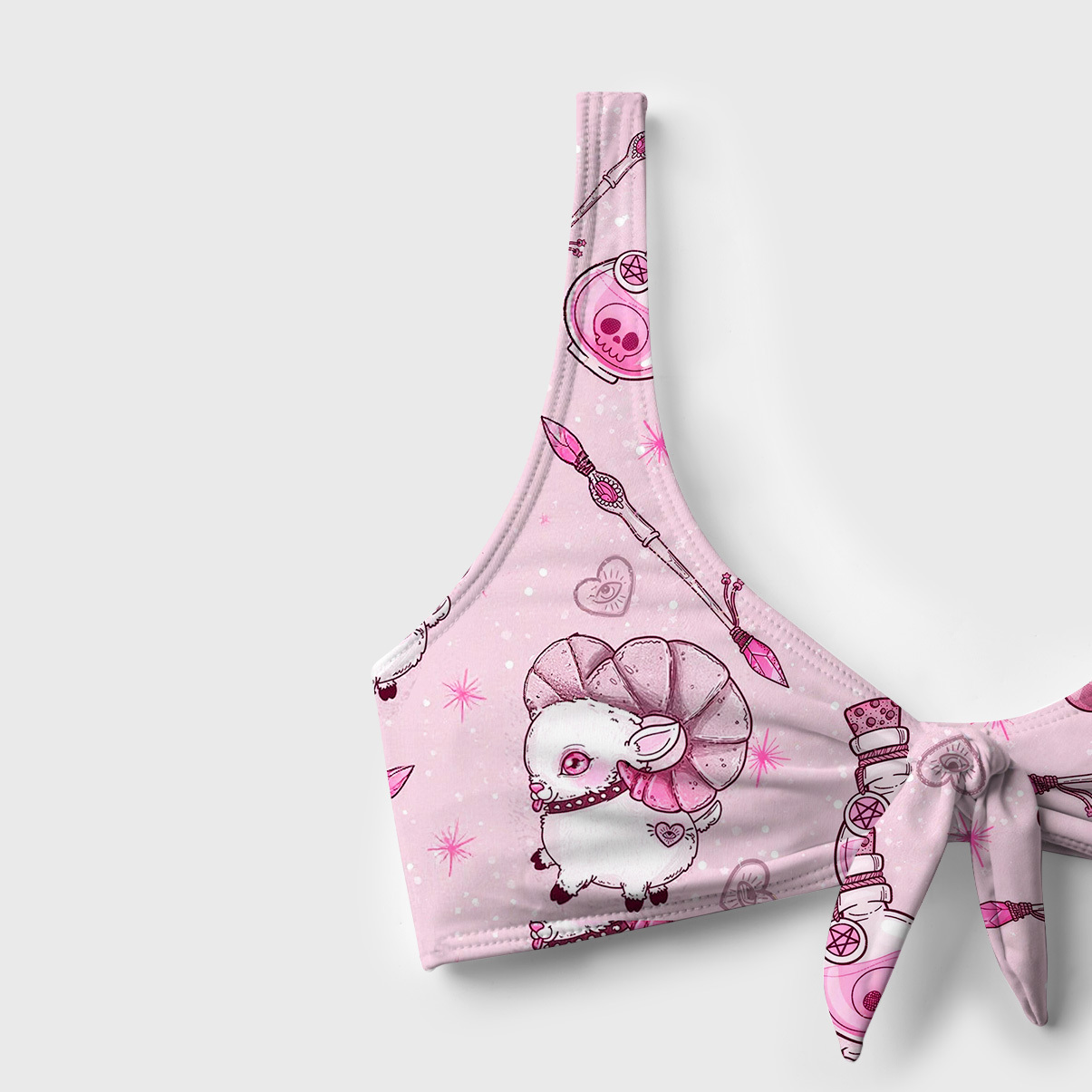 Purplehecate Pastel Occult Goat Versa-Tie Two-Piece Swimsuit