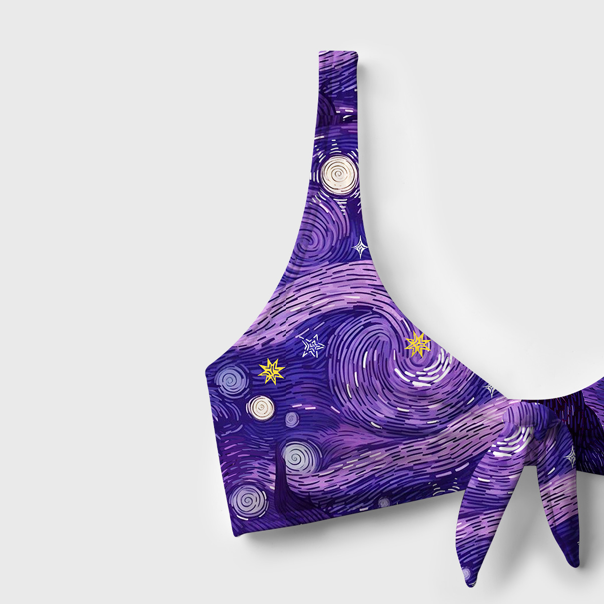 Purplehecate Mystic Cat Beneath the Cosmic Veil Versa-Tie Two-Piece Swimsuit
