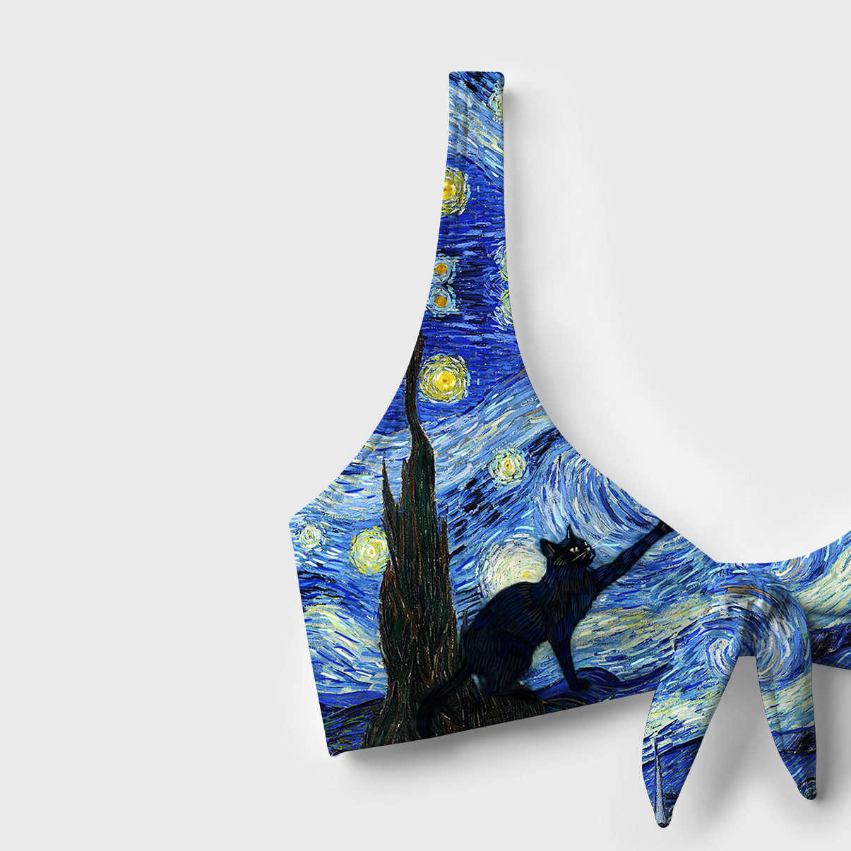 Purplehecate Witch Cat Under the Starry Night Versa-Tie Two-Piece Swimsuit