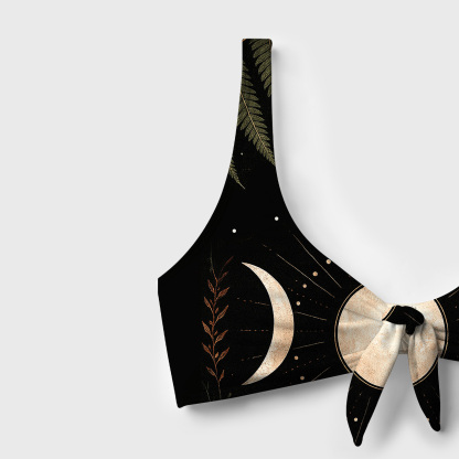 Purplehecate Moonlit Mushroom Gown Versa-Tie Two-Piece Swimsuit