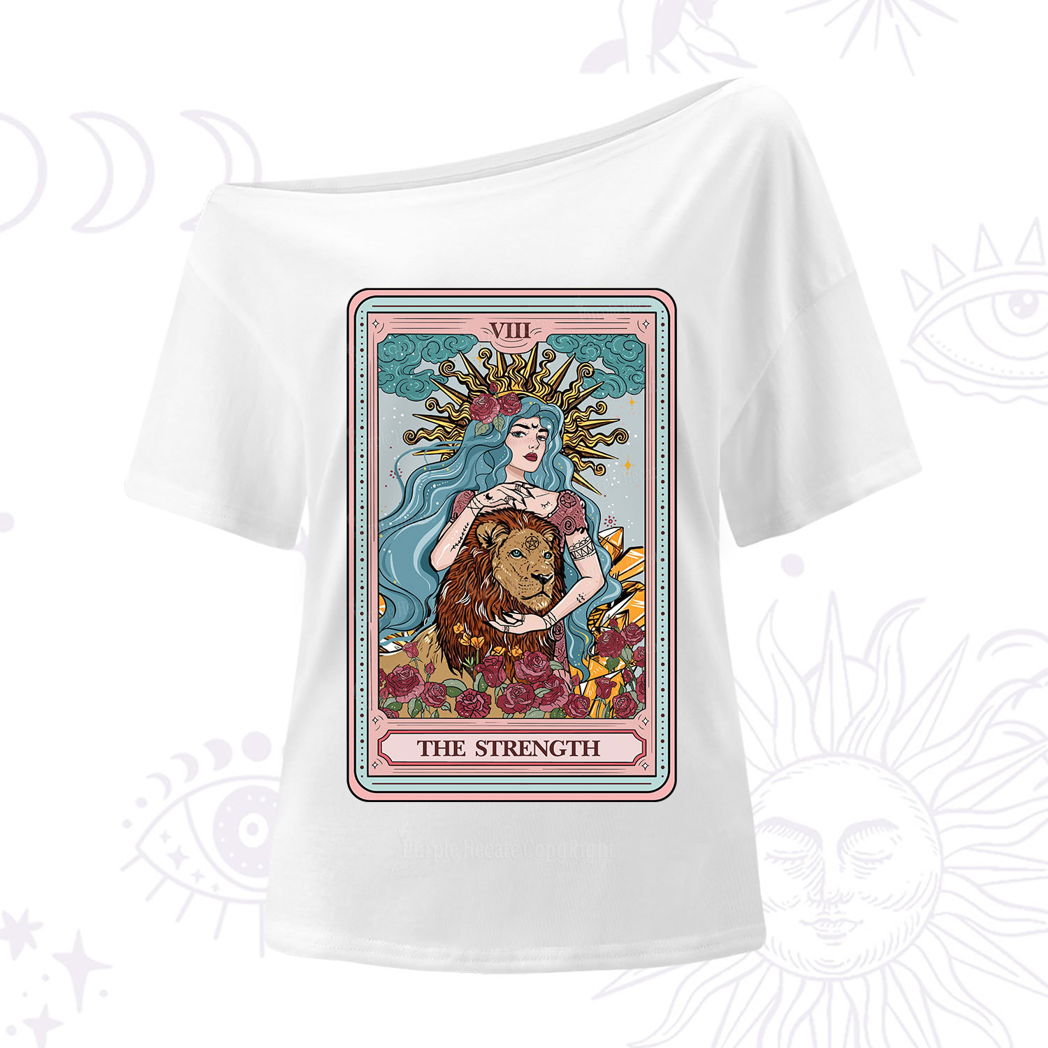 Purplehecate The Strength Tarot Card One Shoulder T-Shirt