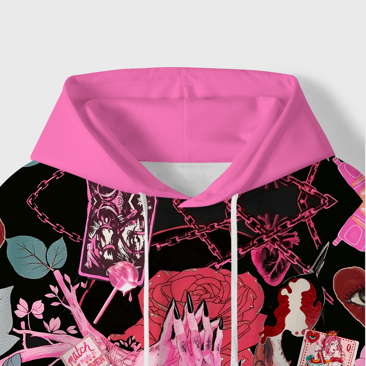 Purplehecate Pink Witch Spell All-Over Print Hoodie