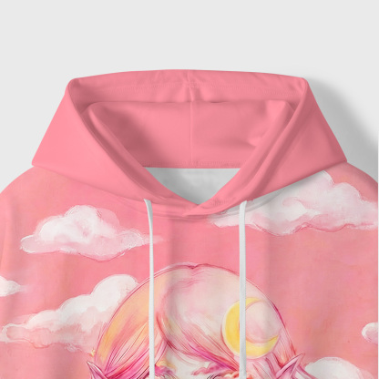 Purplehecate Pink Moon Goddess Witchy All-Over Print Hoodie