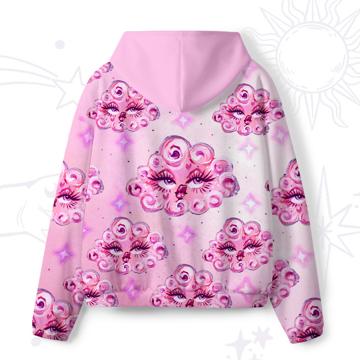 Purplehecate Dreamy Cloud Eyes All-Over Print Hoodie