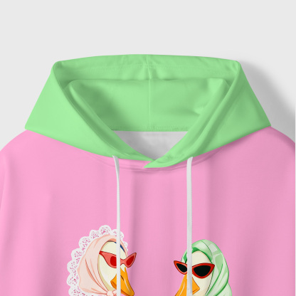 Purplehecate Tipsy Goose Wine Party All-Over Print Hoodie