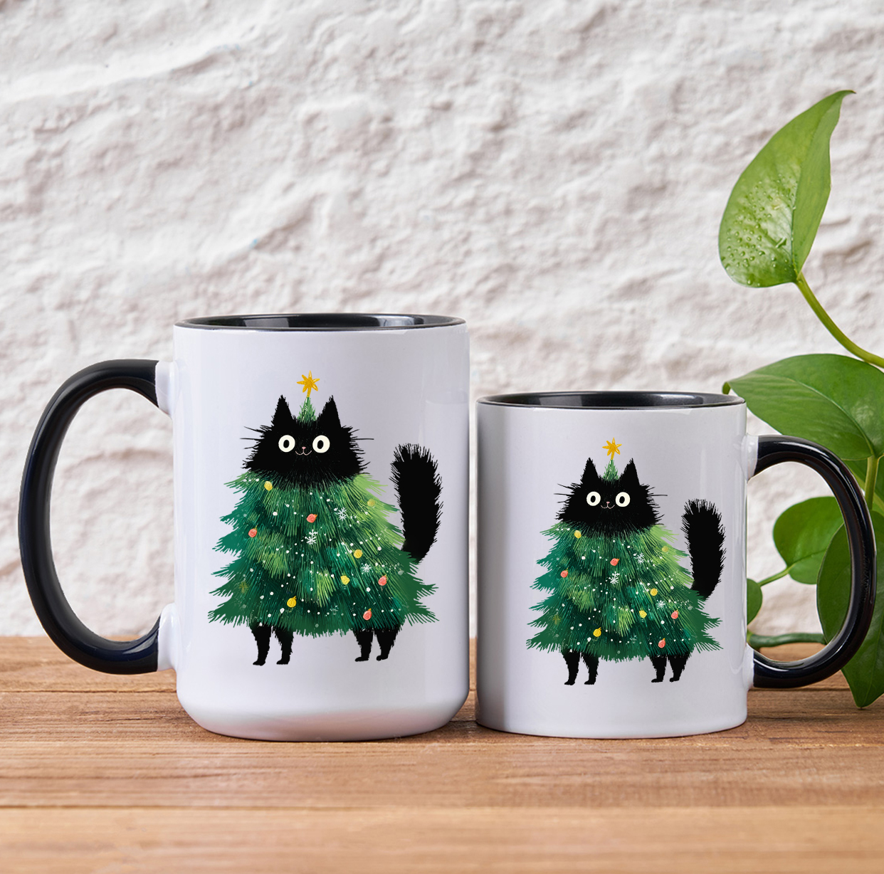 Purplehecate Black Cats Christmas Tree Christmas Mug
