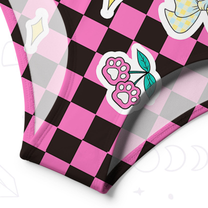 Purplehecate First Of All I'm A Delight Cat One-Shoulder One-Piece Swimsuit