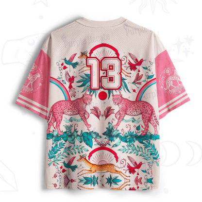 Purplehecate Enchanted Forest Pink Leopard Mesh Jersey