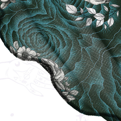 Purplehecate Rose Skull Mesh Cover Up Dress