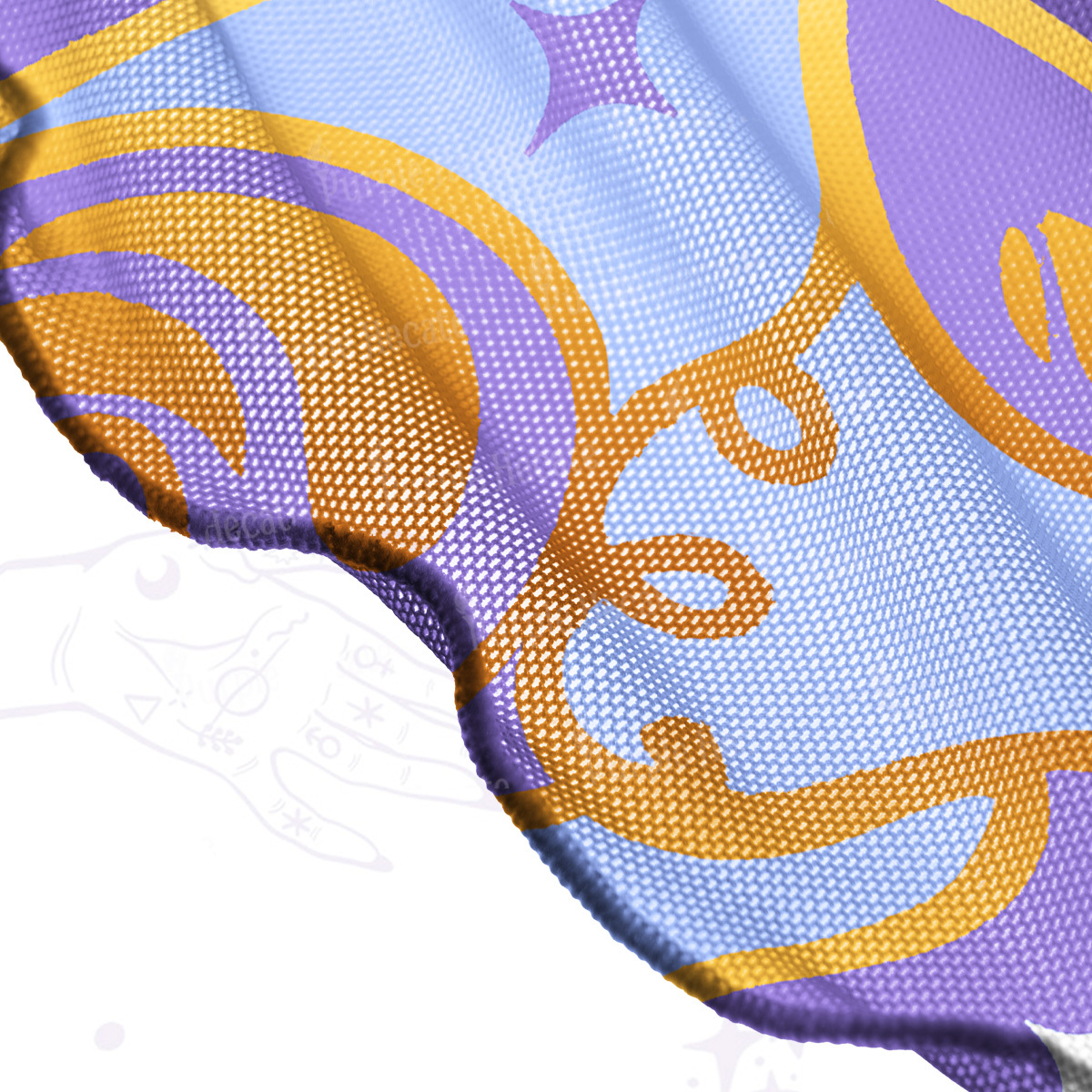 Purplehecate Divination Night Print Mesh Cover Up Dress