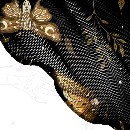 Purplehecate Moth Moon Mesh Cover Up Dress