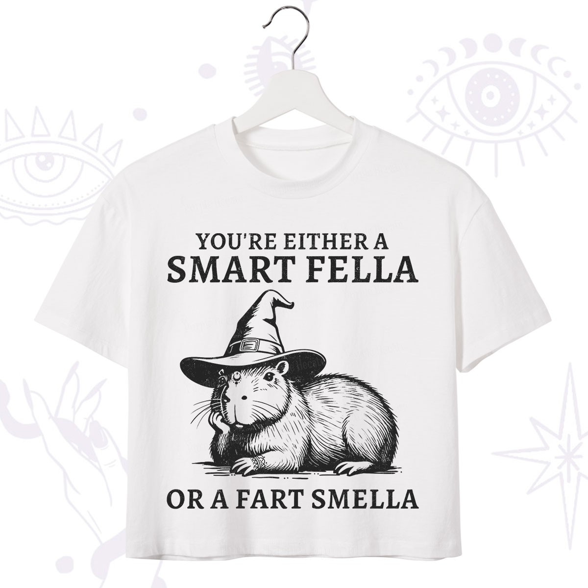Purplehecate You're Either A Smart Fella or a Smart Fella Crop T-Shirt