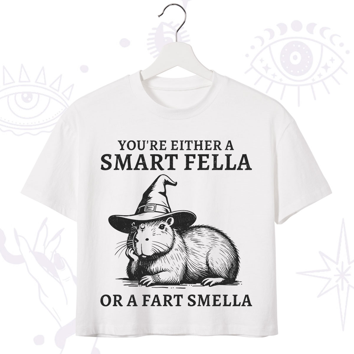 Purplehecate You're Either A Smart Fella or a Smart Fella Crop T-Shirt
