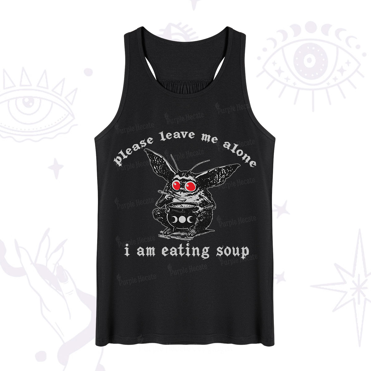 Purplehecate Mothman Eating Soup Tank