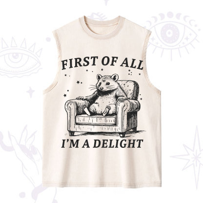 Purplehecate First Of All I'm A Delight Opossum Washed Tank