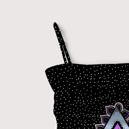 Purplehecate Prism of Rainbow Slim-Strap Swimsuit