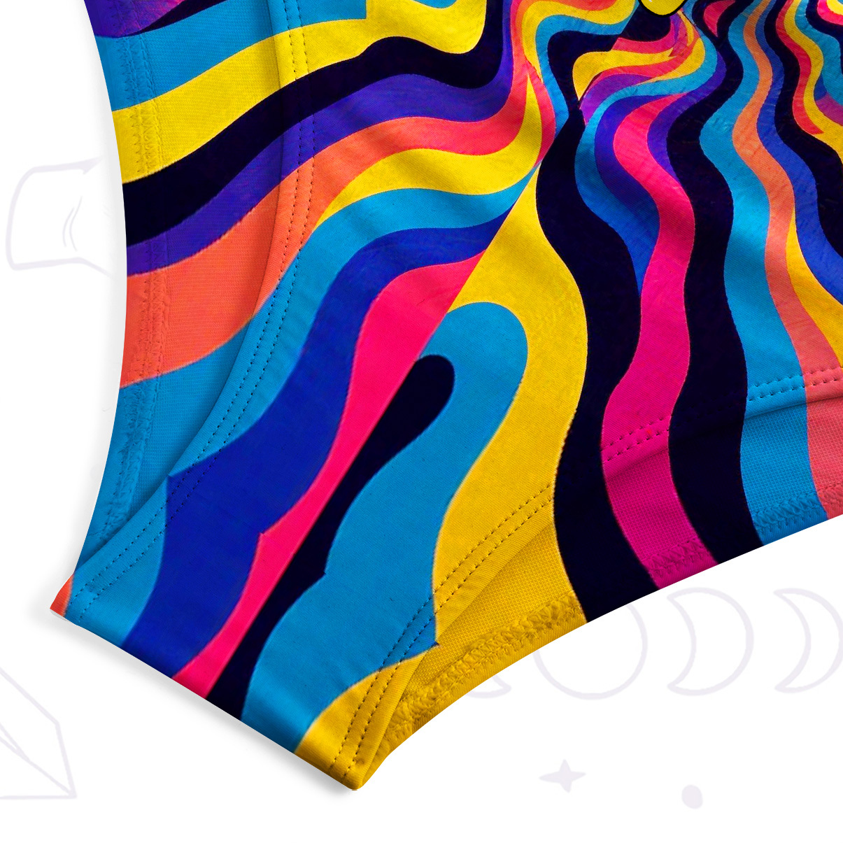 Purplehecate Trippy Heart Flame One-Piece Swimsuit