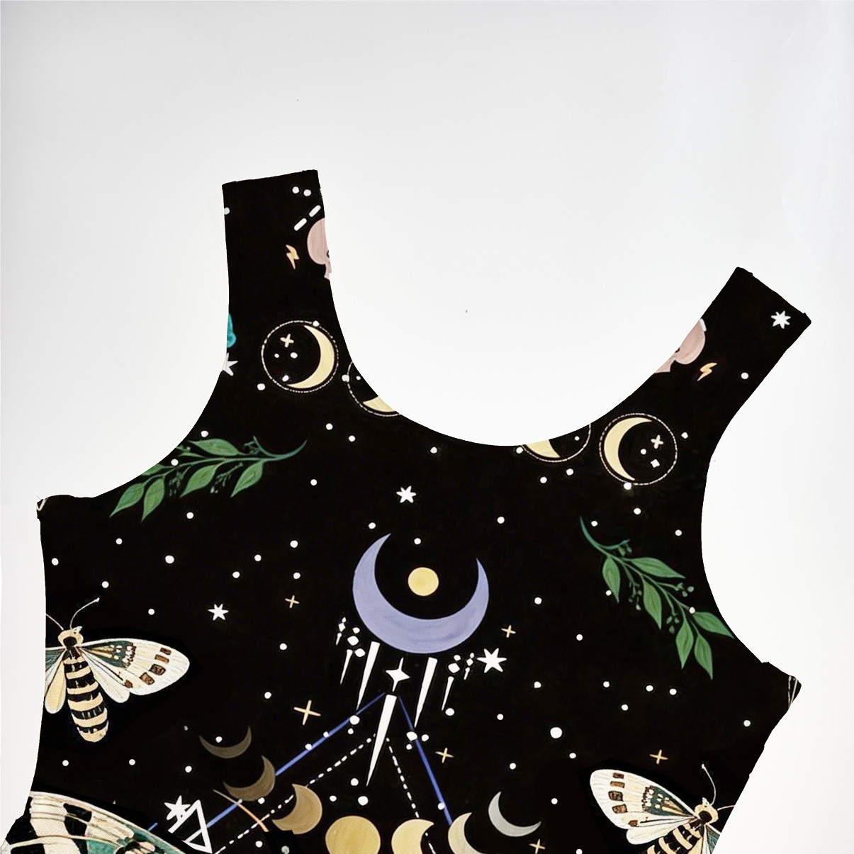 Purplehecate Moonlight Metamorphosis Mesh Maxi Tank Beach Dress