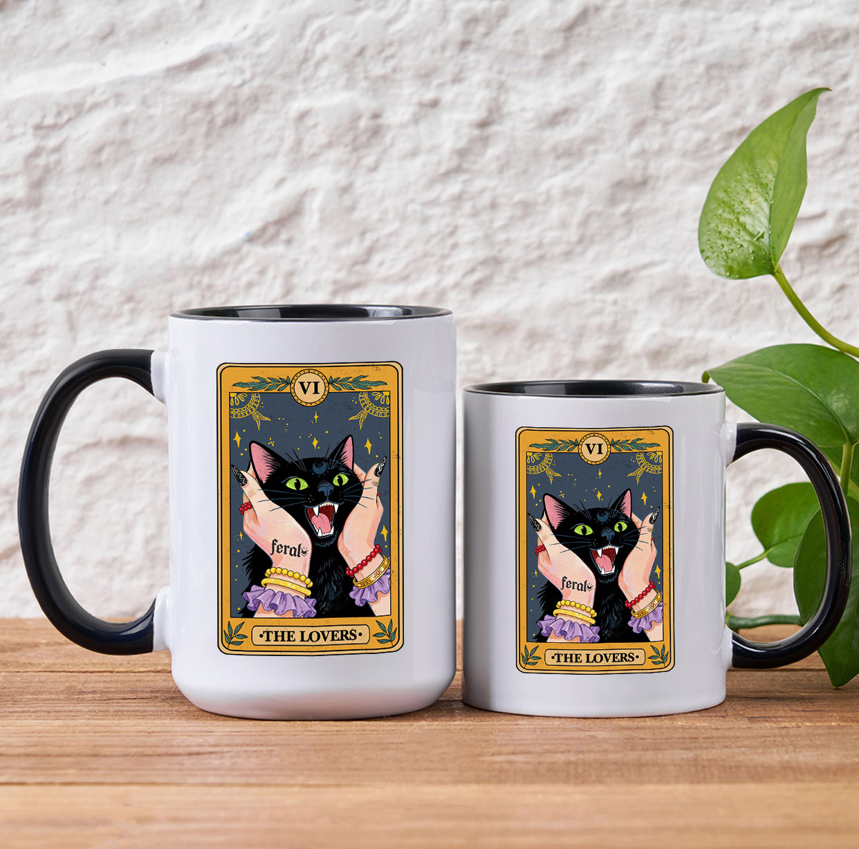 Purplehecate The Lovers Tarot Feral Cat Mug