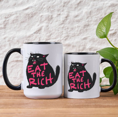 Purplehecate Eat The Rich Cat Mug