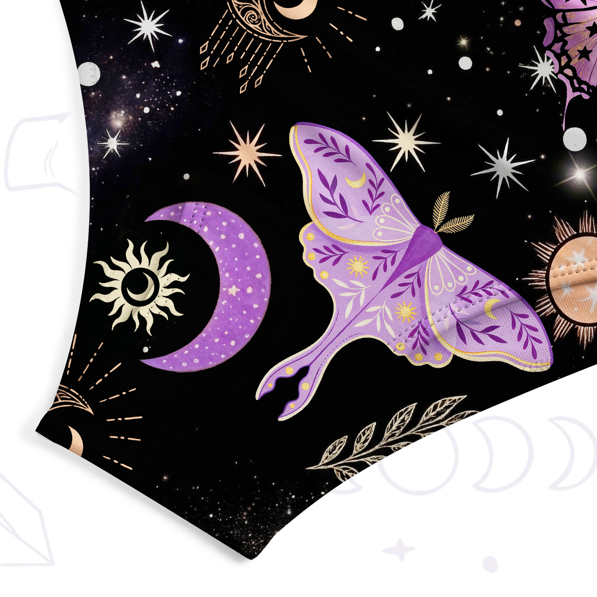 Purplehecate Starry Night Moth & Butterfly One-Piece Swimsuit