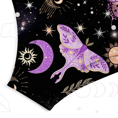 Purplehecate Starry Night Moth & Butterfly One-Piece Swimsuit