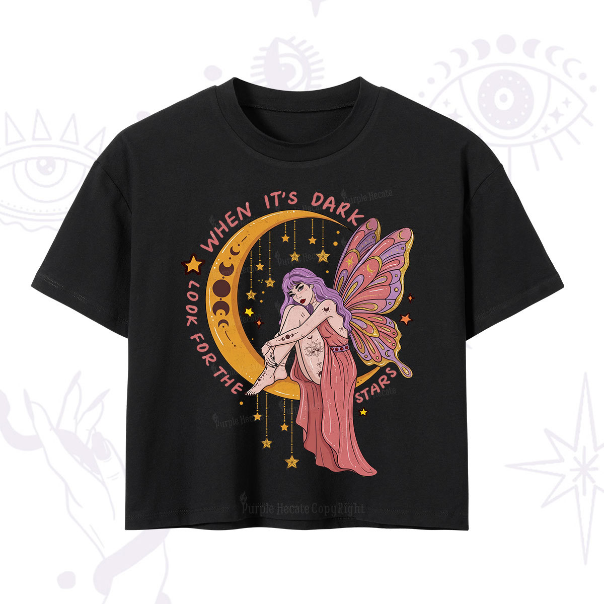 Purplehecate Look For The Stars Crop T-Shirt