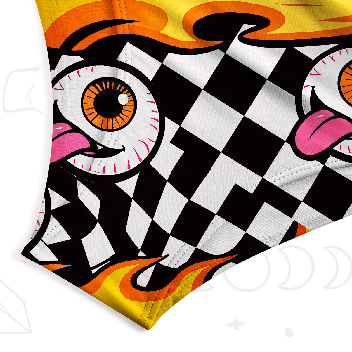 Purplehecate Flaming Eyeball Chaos One-Piece Swimsuit