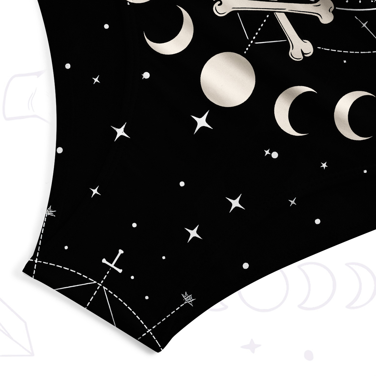 Purplehecate Coven of the Skull Moon One-Piece Swimsuit